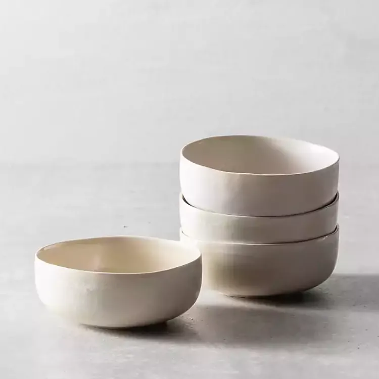 Kirklands Home Dinnerware|Fortessa Sand Ceramic Soup Bowls, Set of 4 Tan