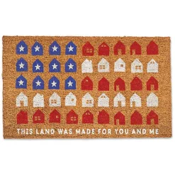 Kirklands Home Doormats|Fourth of July This Land Coir Doomat