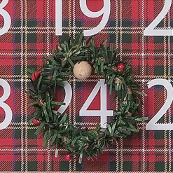 Best Framed Christmas Countdown Plaid Wall Plaque Christmas Art & Wall Decor