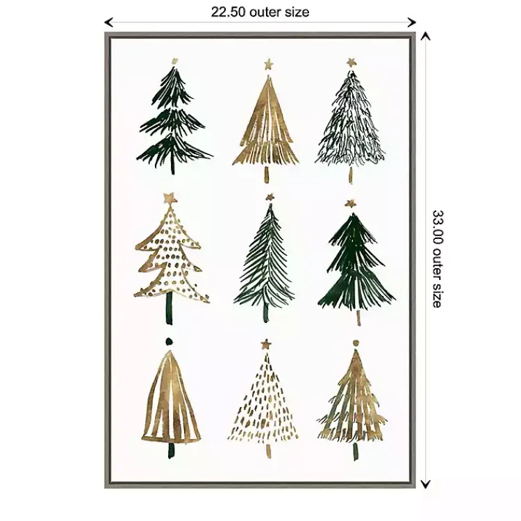 Discount Framed Christmas Trees Canvas Art Print Christmas Art & Wall Decor