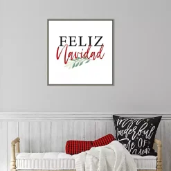 Online Framed Feliz Navidad Christmas Canvas Art Print Christmas Art & Wall Decor