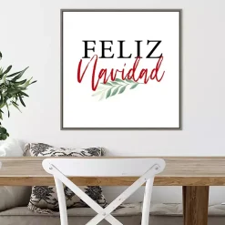 Online Framed Feliz Navidad Christmas Canvas Art Print Christmas Art & Wall Decor