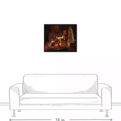 Outlet Framed Santa Sitting Christmas Canvas Art Print Christmas Art & Wall Decor