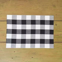 Kirklands Home Table Linens|Franklin Gingham Placemats, Set of 6 Black