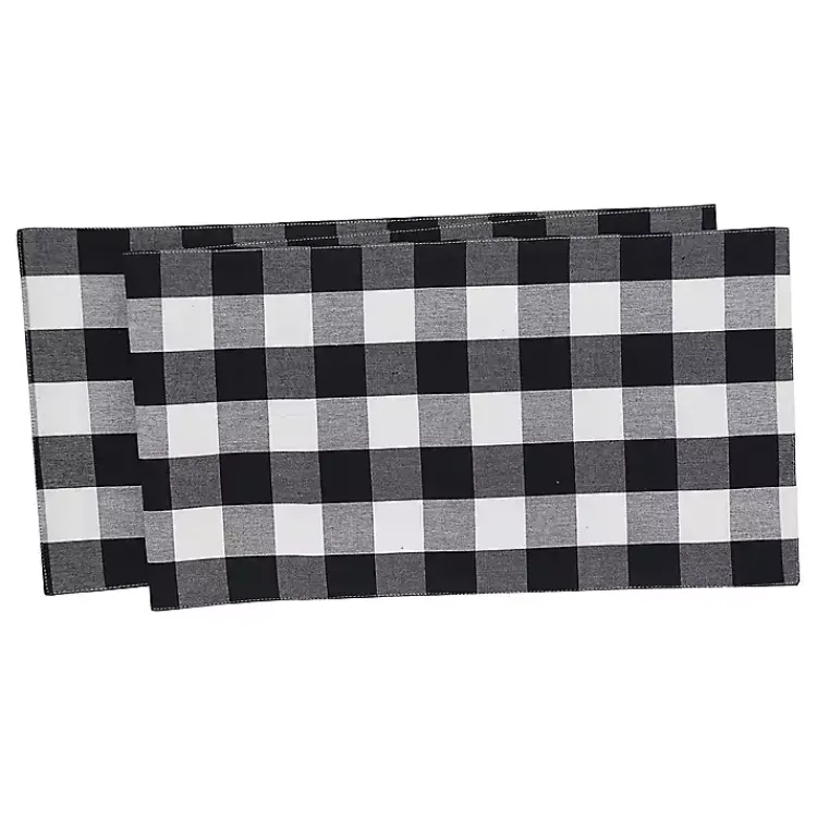 Kirklands Home Table Linens|Franklin Black Gingham Table Runner