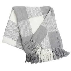 New Franklin Gray Buffalo Check Throw Blankets & Throws