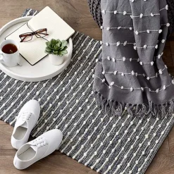 Kirklands Home Accent Rugs|French Recycled Cotton Accent Rug, 2x3 Blue