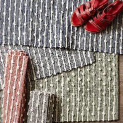 Kirklands Home Accent Rugs|French Recycled Cotton Accent Rug, 2x3 Blue