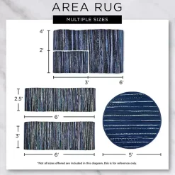 Kirklands Home Accent Rugs|French Recycled Cotton Accent Rug, 2x3 Blue