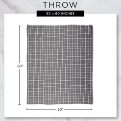 Clearance French Slub Stripe Decorative Throw Blankets & Throws