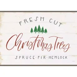 Discount Fresh Cut Trees Framed Canvas Print Christmas Art & Wall Decor