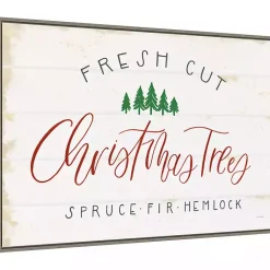 Discount Fresh Cut Trees Framed Canvas Print Christmas Art & Wall Decor