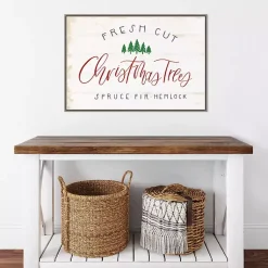 Discount Fresh Cut Trees Framed Canvas Print Christmas Art & Wall Decor