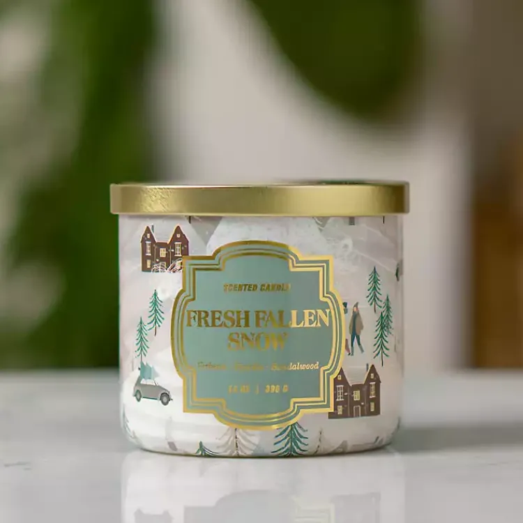 New Fresh Fallen Snow Triple Wick Jar Candle Candles