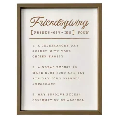 Discount Friendsgiving Definition Framed Art Print Fall