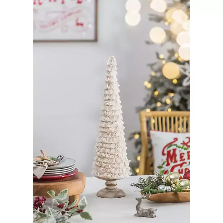 New Fringe Embellished Christmas Trees, Set of 2 Christmas Decorations
