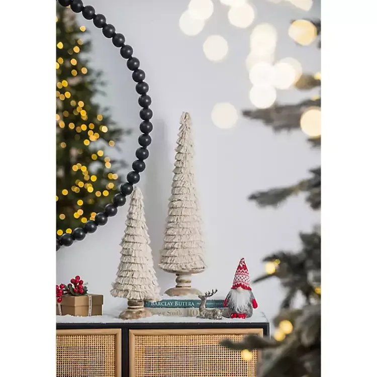 New Fringe Embellished Christmas Trees, Set of 2 Christmas Decorations
