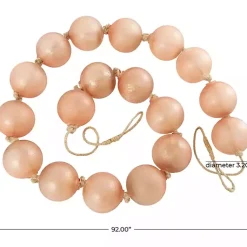 Clearance Frosted Amber Glass Bead Garland Decorative Accents