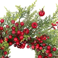 Outlet Frosted Berry and Crabapple Cedar and Pine Wreath Christmas Wreaths