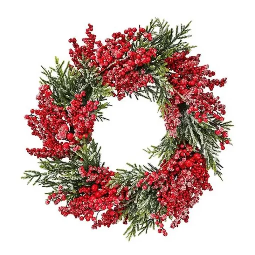 Clearance Frosted Berry and Mini Spruce Christmas Wreath Christmas Wreaths