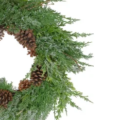 Hot Frosted Cedar Pinecone Wreath Christmas Wreaths