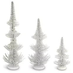 Frosted Pine Christmas Trees, Set of 3 Christmas Decorations