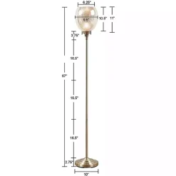 Kirklands Home Floor Lamps|Frosted Starlight Golden Floor Lamp White