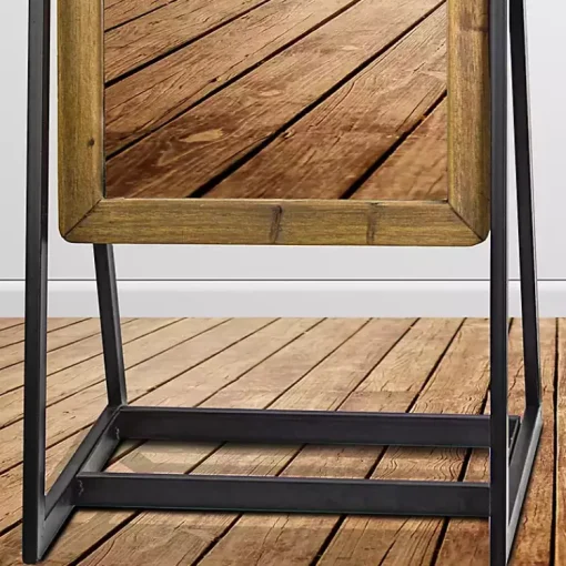 Kirklands Home Full Length & Floor Mirrors|Full Length Wood and Metal Wall Mirror with Stand