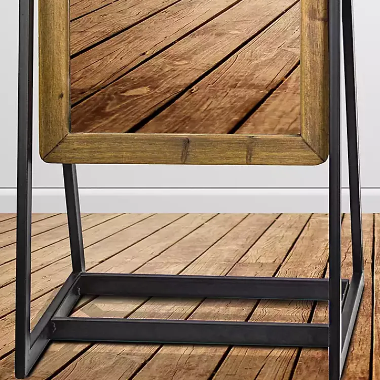 Kirklands Home Full Length & Floor Mirrors|Full Length Wood and Metal Wall Mirror with Stand