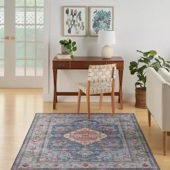 Kirklands Home Area Rugs|Fulton Medallion Area Rug, 5x7 Blue