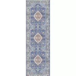 Kirklands Home Area Rugs|Fulton Medallion Runner, 2x7 Blue