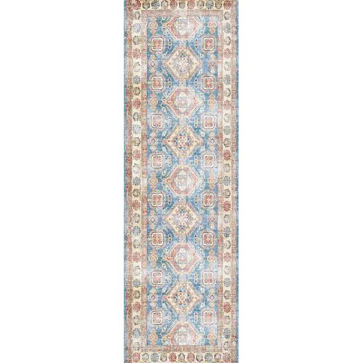 Kirklands Home Area Rugs|Fulton Vintage Medallion Runner, 2x7 Blue