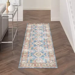 Kirklands Home Area Rugs|Fulton Vintage Medallion Runner, 2x7 Blue