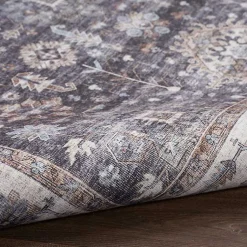 Kirklands Home Area Rugs|Fulton Charcoal Medallion Area Rug, 5x7 Gray