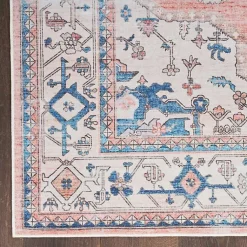 Kirklands Home Area Rugs|Fulton Coral Medallion Area Rug, 5x7 Pink