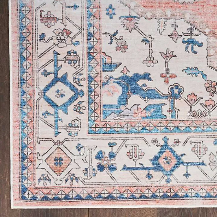 Kirklands Home Area Rugs|Fulton Coral Medallion Runner, 2x7 Pink