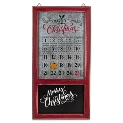 Discount Galvanized Christmas Advent Calendar Plaque Christmas Art & Wall Decor