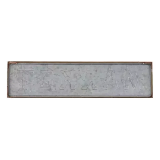 Kirklands Home Wall Quotes & Signs|Galvanized Iron Market Wall Sign Silver