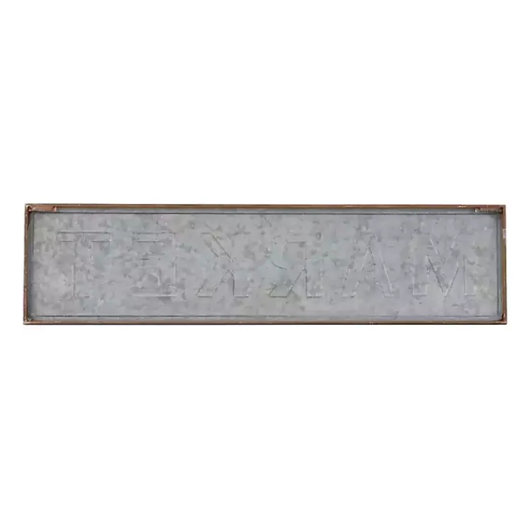Kirklands Home Wall Quotes & Signs|Galvanized Iron Market Wall Sign Silver
