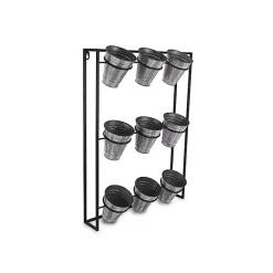Kirklands Home Planters|Galvanized Wall Holder Planter Silver