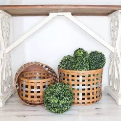 Discount Galvanized Woven Wicker Baskets, Set of 3 Baskets & Boxes