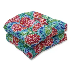 Kirklands Home Outdoor Cushions & Pillows|Garden Blooms Wicker Seat Cushions, Set of 2 Multi