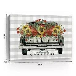 New Gather and Be Grateful Truck Canvas Art Print Fall