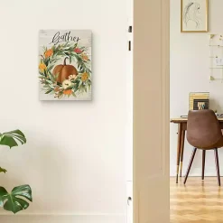 Outlet Gather Fall Wreath Canvas Art Print Fall