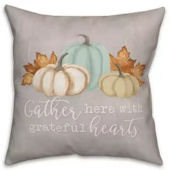 Clearance Gather Here Grateful Hearts Double-Sided Pillow Fall