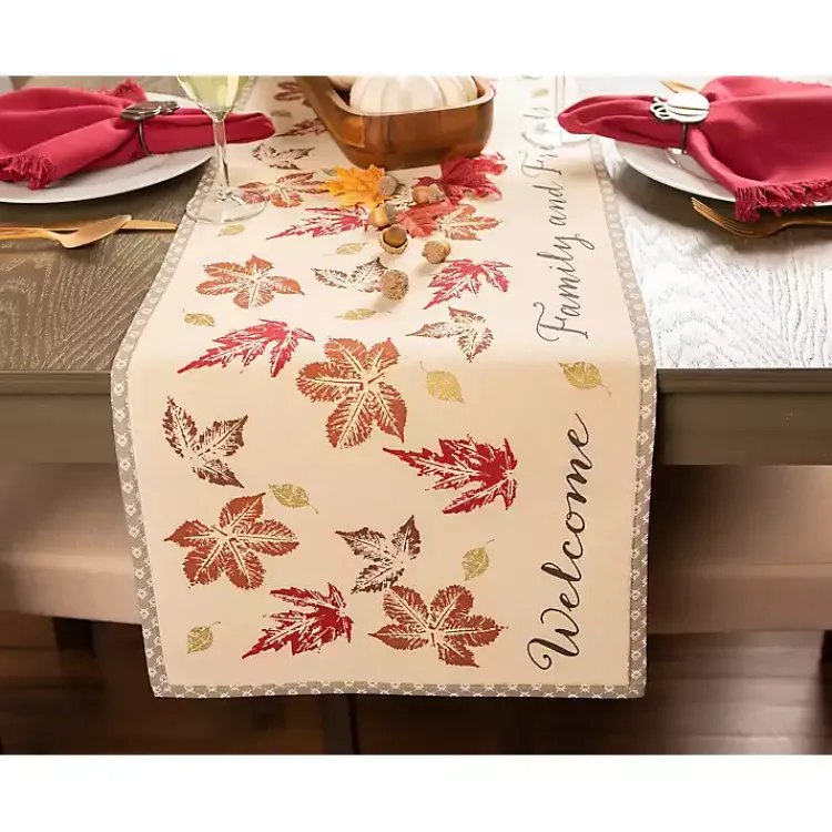 Hot Gather Together Fall Leaves Table Runner, 108 in. Fall