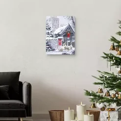 Geese Outside Church Christmas Wall Plaque Christmas Art & Wall Decor