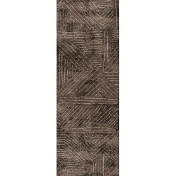 Kirklands Home Area Rugs|Geometric Kourt Area Rug, 2x7 Brown