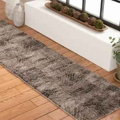 Kirklands Home Area Rugs|Geometric Kourt Area Rug, 2x7 Brown