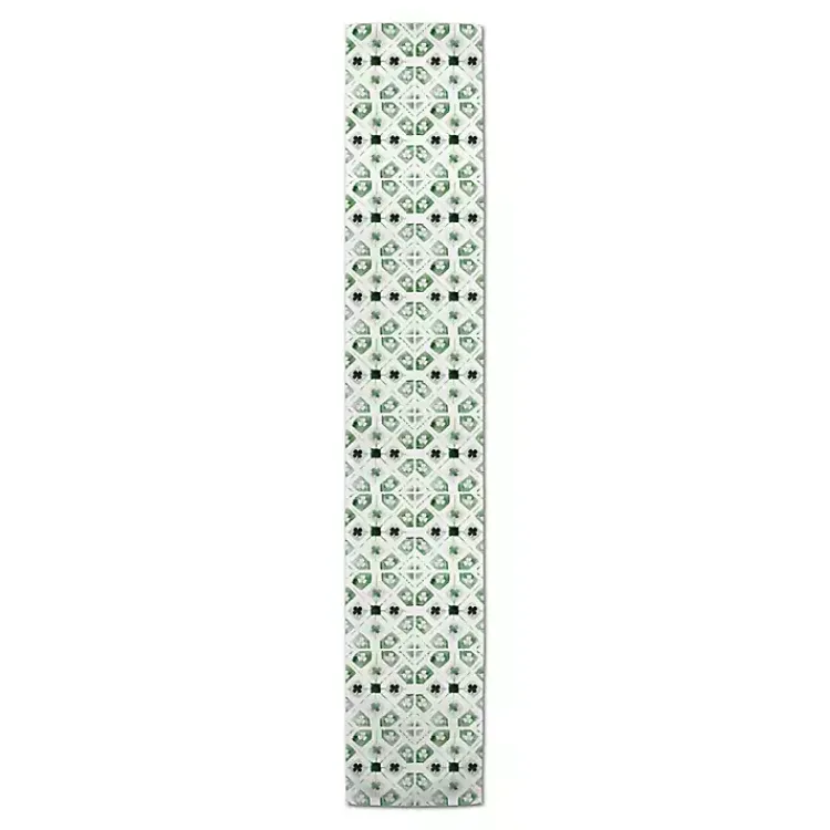 Discount Geometric Shamrock Table Runner, 90 in. St Patricks Day Decorations